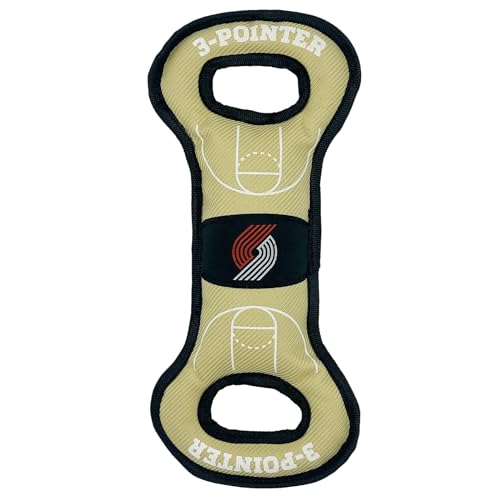 0849790118850 - PETS FIRST NBA PORTLAND TRAIL BLAZERS FIELD TOY. - TOUGH NYLON PET TOY WITH DOUBLE TRIM STITCHING & INNER SQUEAKER, ONE SIZE