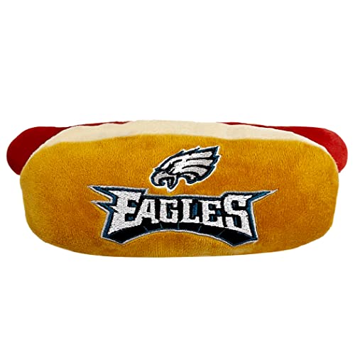 0849790119406 - NFL PHILADELPHIA EAGLES HOT DOG PLUSH DOG & CAT SQUEAK TOY - CUTEST HOT-DOG SNACK PLUSH TOY FOR DOGS & CATS WITH INNER SQUEAKER & BEAUTIFUL FOOTBALL TEAM NAME/LOGO