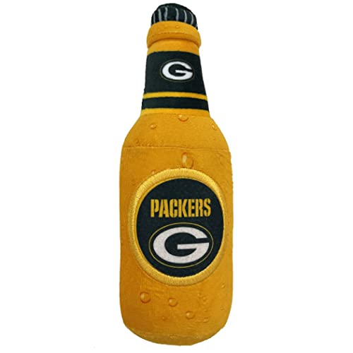 0849790120211 - NFL GREEN BAY PACKERS BEER BOTTLE PLUSH DOG & CAT SQUEAK TOY - CUTEST STADIUM SODA BOTTLE SNACK PLUSH TOY FOR DOGS & CATS WITH INNER SQUEAKER & BEAUTIFUL FOOTBALL TEAM NAME/LOGO