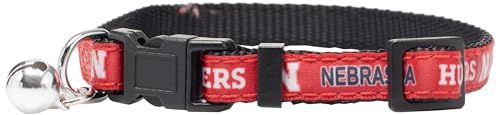 0849790153325 - NCAA CAT COLLAR NEBRASKA CORNHUSKERS SATIN CAT COLLAR COLLEGE SPORTS TEAM COLLAR FOR DOGS & CATS. A SHINY & COLORFUL CAT COLLAR WITH RINGING BELL PENDANT