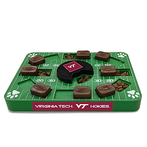 0849790191525 - PETS FIRST NCAA VIRGINIA TECH HOKIES PUZZLE TOY, PUZZLE TREAT DOG TOY, INTERACTIVE DOG TREAT TOY, DOG PUZZLE FEEDING SLOW TOY