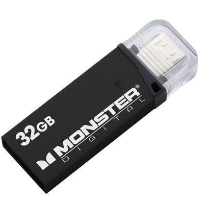 0849933001292 - MONSTER DIGITAL 32GB USB 3.0 ON-THE-GO FLASH DRIVE - 32 GB - BLACK