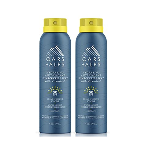 0850000026797 - OARS + ALPS HYDRATING ANTIOXIDANT SUNSCREEN AND SUNBLOCK SPRAY WITH VITAMIN C, WATER AND SWEAT RESITANT, REEF SAFE, SPF 50, 12 OZ, 2 PACK
