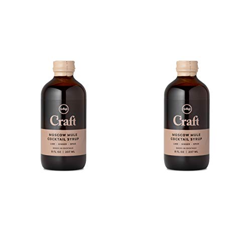 0850000771130 - W&P CRAFT COCKTAIL SYRUP, MOSCOW MULE | 8 OUNCE, SET OF 2 | COCKTAIL MIXER, HANDCRAFTED IN SMALL BATCHES, CRAFT COCKTAIL, BAR COLLECTION