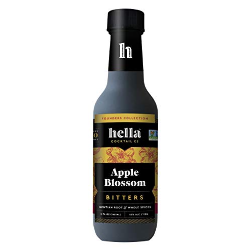 0850001070317 - HELLA COCKTAIL CO. | APPLE BLOSSOM BITTERS, 5 OZ | CRAFT COCKTAIL BITTERS MADE WITH REAL APPLE AND WHOLE SPICES - FOUNDERS’ COLLECTION|PERFECT FOR HOLIDAY COCKTAIL RECIPES, 5 FL OZ (PACK OF 1)