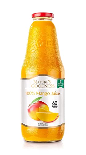 0850007533793 - NATURES GOODNESS MANGO JUICE - 33.82 FL OZ 1(L) - 4 PACK - 4 L (100% NATURAL, GMO FREE, NO COLORS, NO PRESERVATIVES, GLUTEN FREE, NO ADDED SUGAR, ETHICALLY SOURCED)