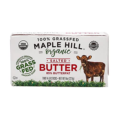 0850007678142 - MAPLE HILL CREAMERY ORGANIC SALTED BUTTER, 8 OZ