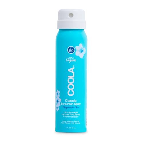 0850008613159 - COOLA ORGANIC SUNSCREEN SPF 50 SUNBLOCK SPRAY, DERMATOLOGIST TESTED SKIN CARE FOR DAILY PROTECTION, VEGAN AND GLUTEN FREE, FRAGRANCE FREE, 2 FL OZ