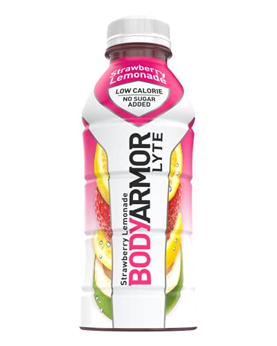 0850009942333 - BODYARMOR LYTE SPORTS DRINK LOW-CALORIE SPORTS BEVERAGE, STRAWBERRY LEMONADE, NATURAL FLAVOR WITH VITAMINS, POTASSIUM-PACKED ELECTROLYTES, NO PRESERVATIVES, PERFECT FOR ATHLETES 16 FL OZ