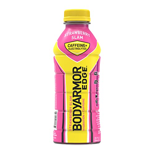 0850009942661 - BODYARMOR EDGE SPORTS DRINK WITH CAFFEINE, STRAWBERRY SLAM, POTASSIUM-PACKED ELECTROLYTES, CAFFEINE BOOST, NATURAL FLAVORS WITH VITAMINS, PERFECT FOR ATHLETES 20.2 FL OZ (PACK OF 12)