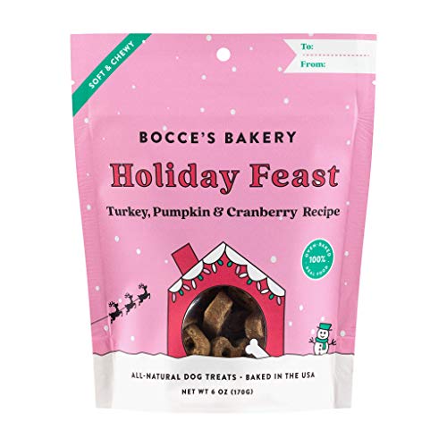 0850012629498 - BOCCES BAKERY - LIMITED EDITION DOG TREATS, HOLIDAY FEAST SOFT & CHEWY, 6 OZ