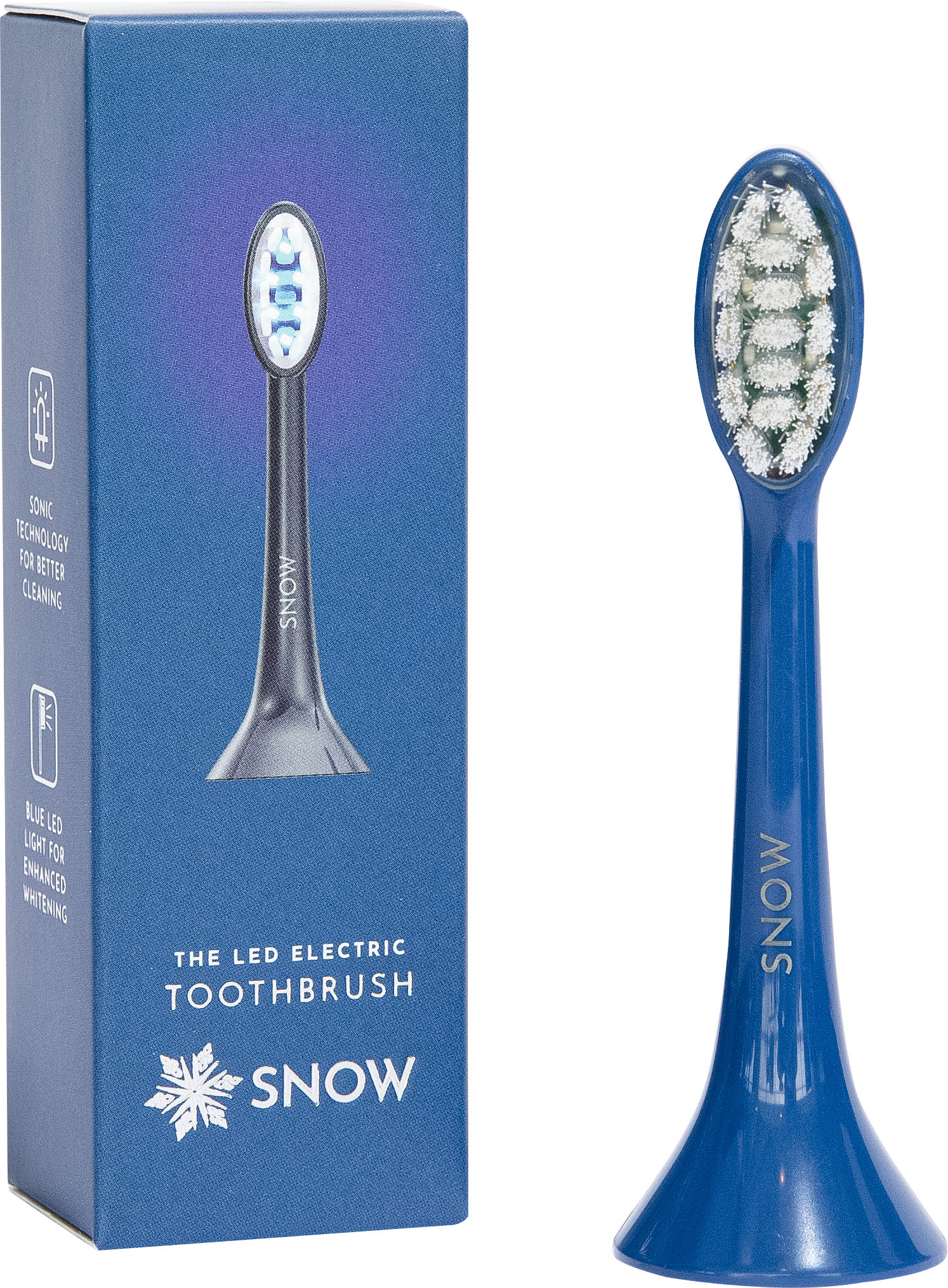 0850013789467 - SNOW - LED TOOTHBRUSH REPLACEMENT HEAD - BLUE
