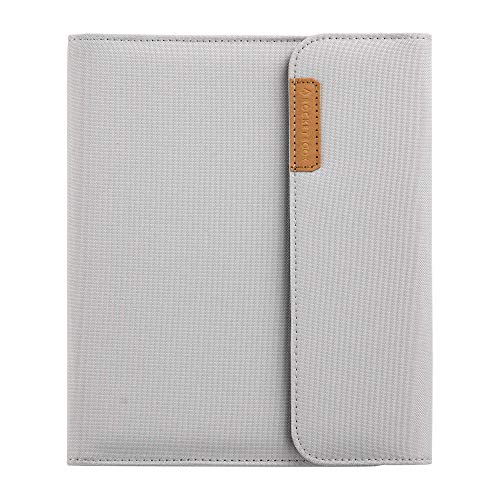 0850015045462 - ROCKETBOOK FLIP CAPSULE FOLIO COVER - 100% RECYCLABLE, BIODEGRADABLE COVER WITH PEN HOLDER, MAGNETIC CLASP & INNER STORAGE - GRAY, LETTER SIZE (8.5 X 11)