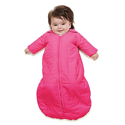 0850015322273 - BABY DEEDEE SLEEP NEST TRAVEL QUILTED BABY SLEEPING BAG SACK WITH SLEEVES, HOT PINK, LARGE (18-36 MONTH)