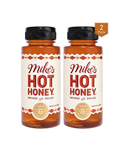 0850015717048 - MIKES HOT HONEY , 10 OZ EASY POUR BOTTLE (2 PACK), HONEY WITH A KICK, SWEETNESS & HEAT, 100% PURE HONEY, SHELF-STABLE, GLUTEN-FREE & PALEO
