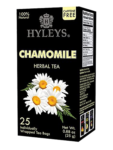 0850016054241 - HYLEYS CHAMOMILE HERBAL TEA - 25 TEA BAGS (1 PACK)