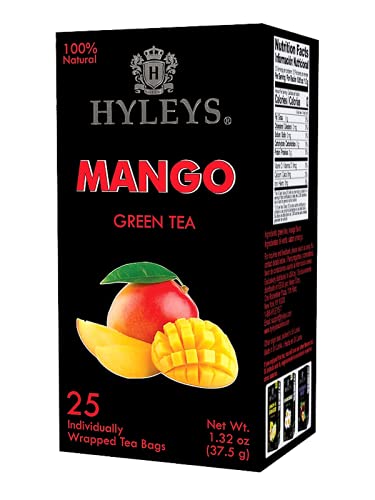 0850016054265 - HYLEYS MANGO WITH GREEN TEA - 25 TEA BAGS (1 PACK)