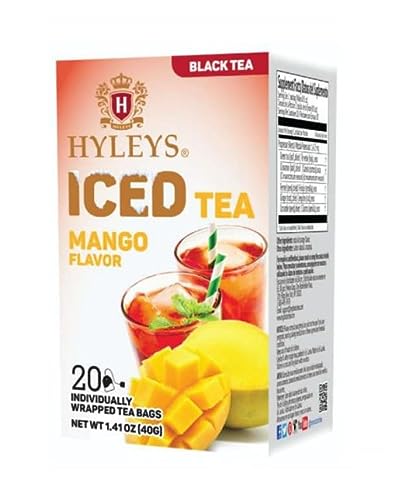 0850016054616 - HYLEYS ICED BLACK TEA MANGO FLAVOR - 20 TEA BAGS - COLD BREW