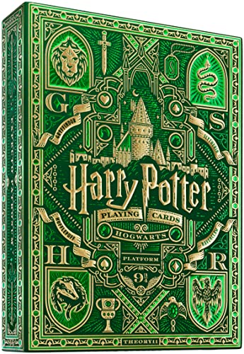 0850016557469 - THEORY11 HARRY POTTER PLAYING CARDS - GREEN (SLYTHERIN)