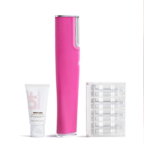 0850017077294 - DERMAFLASH DERMAFLASH LUXE DEVICE, ANTI AGING, EXFOLIATION, HAIR REMOVAL, AND DERMAPLANING TOOL WITH SONIC EDGE TECHNOLOGY AND 4 WEEKS OF TREATMENT, HOT PINK