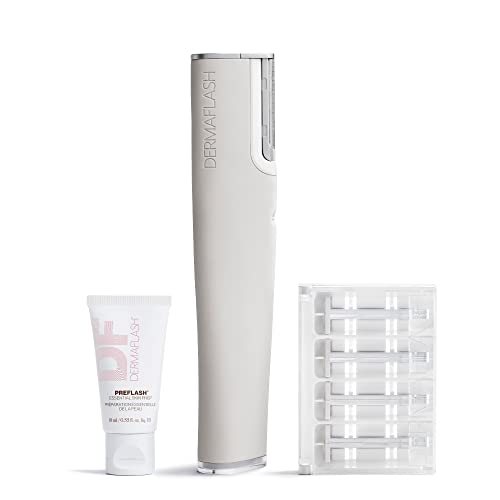 0850017077300 - DERMAFLASH DERMAFLASH LUXE DEVICE, ANTI AGING, EXFOLIATION, HAIR REMOVAL, AND DERMAPLANING TOOL WITH SONIC EDGE TECHNOLOGY AND 4 WEEKS OF TREATMENT, STONE