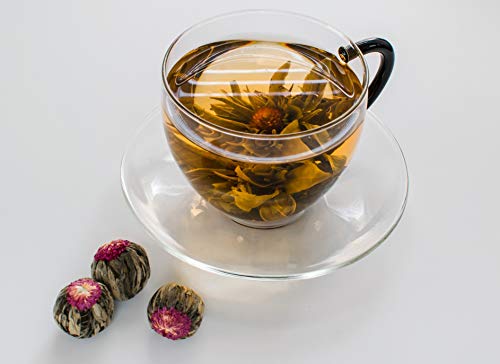 0850021229719 - SHANGRI-LA TEA COMPANY BLOOMING TEA BALLS, DELICATE RED ROSELLE FLOWER BLOSSOMS, HANDMADE IN RI YUE SHENG HUI, NATURALLY CAFFEINATED, ALLERGAN FREE, NON GMO, 28COUNT