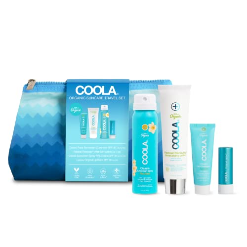 0850023528643 - COOLA ORGANIC FACE MOISTURIZER SKIN CARE KIT, INCLUDES FACIAL CLEANER, SKIN RENEWAL SERUM, SPF 30 FACE SUNSCREEN AND TINTED LIP BALM, 4 ITEMS TOTAL