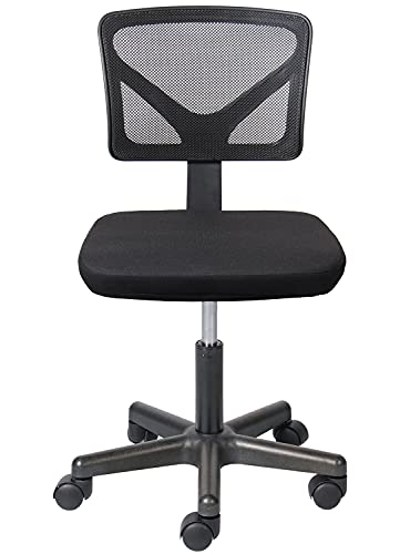 0850026220834 - OFFICE CHAIR ARMLESS ERGONOMIC COMPUTER TASK MESH DESK HOME OFFICE CHAIR LOW-BACK ADJUSTABLE HEIGHT WITH SWIVEL CASTERS