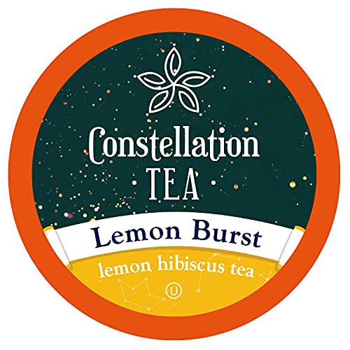0850027429007 - CONSTELLATION TEA LEMON HIBISCUS TEA PODS FOR KEURIG K CUP BREWERS, (LEMON BURST) 40 COUNT