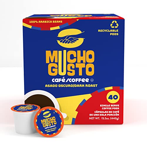 0850027429694 - MUCHO GUSTO DARK ROAST COFFEE PODS, COMPATIBLE WITH 2.0 K-CUP BREWERS, 40 COUNT (PACK OF 1)