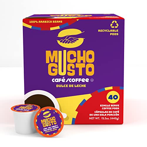 0850027429717 - MUCHO GUSTO DULCE DE LECHE FLAVORED COFFEE PODS, COMPATIBLE WITH 2.0 K-CUP BREWERS, 40 COUNT (PACK OF 1)