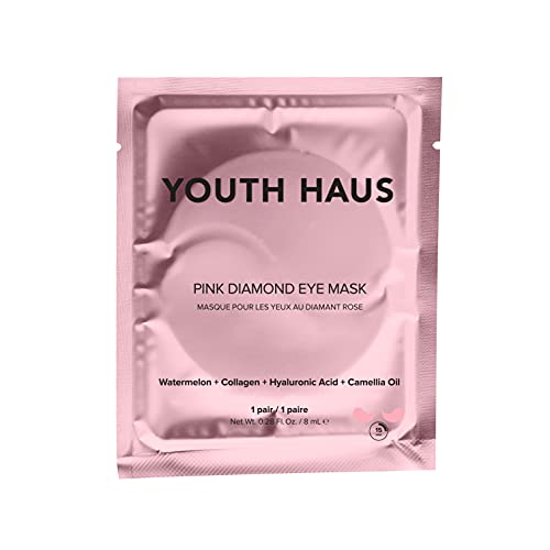 0850029554134 - SKIN GYM YOUTH HAUS ROYAL PINK DIAMOND EYE MASK (SINGLE) - SOOTHING, ANTI AGING, DEPUFFING AND ANTI WRINKLE - FATIGUE AND STRESS RELIEF, PINK
