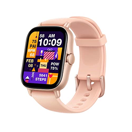 0850030107985 - AMAZFIT GTS 2 SMART WATCH FOR ANDROID PHONE IPHONE, BLUETOOTH PHONE CALL, ALEXA BUILT-IN, GPS FITNESS SPORT WATCH FOR WOMEN, 90 SPORTS MODES, BLOOD OXYGEN HEART RATE TRACKING, LATEST VERSION-PINK