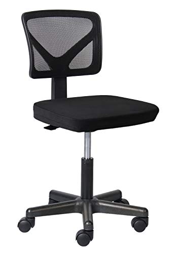 0850033103946 - OFFICE CHAIR, ARMLESS MESH ERGONOMIC ADJUSTABLE SWIVEL TASK COMPUTER HOME OFFICE DESK CHAIR LOW BACK