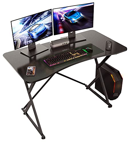 0850033410181 - GAMING COMPUTER DESK, STURDY GAMING COMPUTER TABLE FOR YOUR GAMER GAME STATION, HOME OFFICE, STUDY DESK & WORKSTATION. PROFESSIONAL RACING STYLE OFFICE TABLE - BLACK