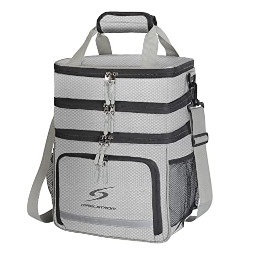 0850034374161 - MAELSTROM FOODIE BUDS INSULATED LARGE LUNCH BOX, COLLAPSIBLE LEAKPROOF SOFT SIDED COOLER, PORTABLE TOTE FOR SCHOOL, WORK OFFICE, FAMILY OUTDOOR ACTIVITIES- LARGE,SILVER