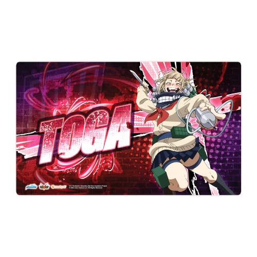 0850034738253 - MY HERO ACADEMIA COLLECTIBLE CARD GAME SERIES 4 LEAGUE OF VILLAINS HIMIKO TOGA PLAYMAT | 24 BY 14 RUBBER GAME MAT | AGES 14+ | 2 PLAYERS | AVERAGE PLAYTIME 20-30 MINUTES | MADE BY JASCO GAMES