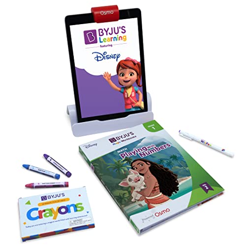 0850034854090 - BYJUS LEARNING WORKBOOK FEATURING DISNEY, GRADE 1 MATH PLAYING WITH NUMBERS - AGES 5-7 - INCLUDES DISNEY & PIXAR CHARACTERS - FOR BOYS & GIRLS - WORKS WITH IPAD & FIRE TABLETS (OSMO BASE REQUIRED)