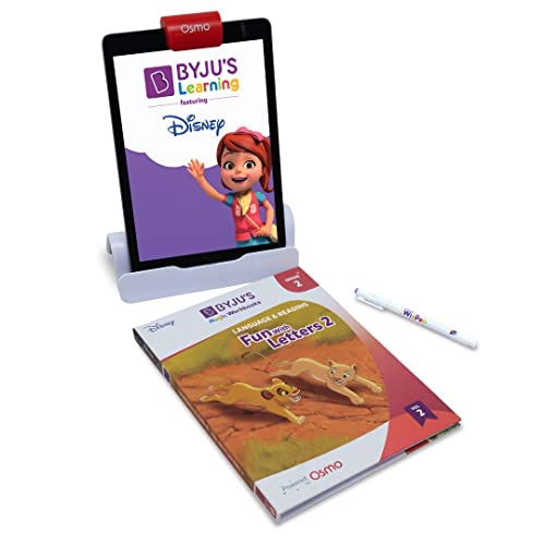 0850034854151 - BYJUS LEARNING WORKBOOK FEATURING DISNEY, GRADE 2 LANGUAGE & READING FUN WITH LETTERS 2 - AGES 6-8 - INCLUDES DISNEY & PIXAR CHARACTERS - WORKS WITH IPAD & FIRE TABLETS (OSMO BASE REQUIRED)