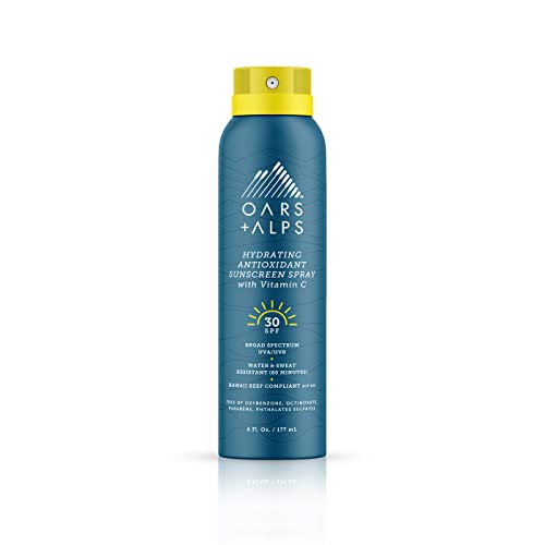 0850034925028 - OARS + ALPS HYDRATING SPF 30 SUNSCREEN SPRAY, NATURALLY DERIVED SKIN CARE INFUSED WITH VITAMIN C AND ANTIOXIDANTS, WATER AND SWEAT RESISTANT, 6 OZ, 1 PACK