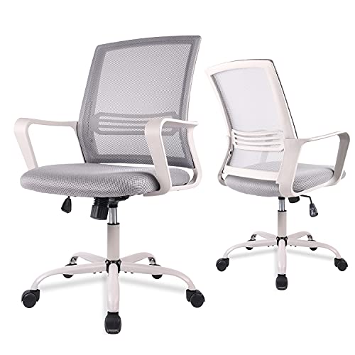 0850035022085 - OFFICE CHAIR, MESH HOME OFFICE TASK CHAIR, DESK CHAIR COMPUTER CHAIR, ERGONOMIC MID-BACK SWIVEL ROLLING EXECUTIVE CHAIR WITH LUMBAR SUPPORT AND ARMRESTS
