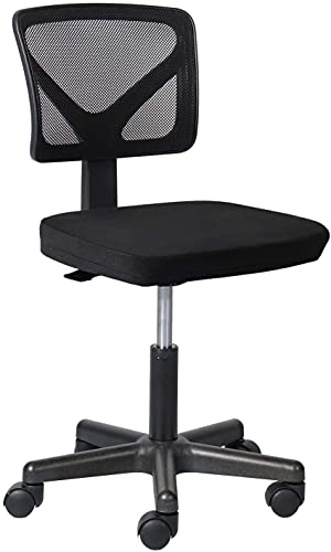 0850035022290 - OFFICE CHAIR, ARMLESS MESH ERGONOMIC ADJUSTABLE SWIVEL TASK COMPUTER HOME OFFICE DESK CHAIR LOW BACK