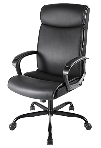 0850035022306 - OFFICE CHAIR, DESK CHAIR PU LEATHER, HIGH BACK COMPUTER CHAIRS ERGONOMIC SWIVEL ROLLING EXECUTIVE CHAIR, HOME OFFICE TASK CHAIR WITH ARMRESTS
