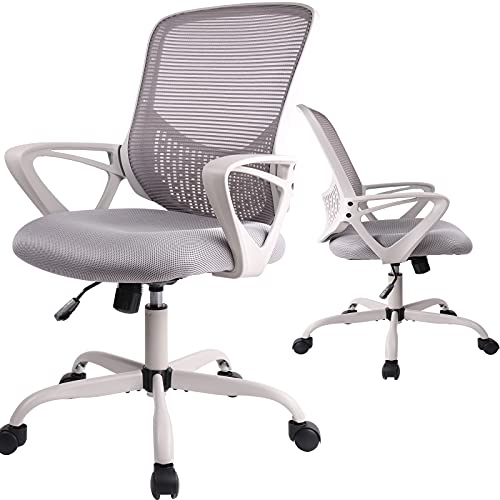 0850035022689 - OFFICE CHAIR, COMPUTER DESK CHAIR WITH ERGONOMIC MID-BACK DESIGN, MESH HOME OFFICE DESK CHAIR WITH ARMREST (GREY, MID BACK)
