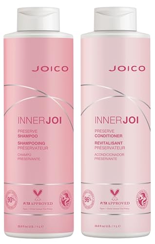 0850035358160 - JOICO INNERJOI PRESERVE SHAMPOO & CONTITIONER SET | FOR COLOR-PROTECTION & SHINE | FOR COLOR-TREATED HAIR | SULFATE & PARABEN FREE | NATURALLY-DERIVED VEGAN FORMULA | 33.8 FL OZ