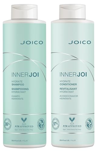 0850035358207 - JOICO INNERJOI HYDRATION SHAMPOO & CONDITIONER SET | FOR DRY HAIR & SCALP | SULFATE & PARABEN FREE | NATURALLY-DERIVED VEGAN FORMULA | 33.8 FL OZ