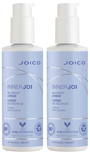 0850035358245 - JOICO INNERJOI BLOWOUT CREME | STYLING FOR ALL HAIR TYPES | SULFATE & PARABEN FREE | NATURALLY-DERIVED VEGAN FORMULA | 5.1 FL OZ (2-PACK)