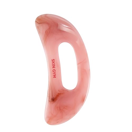 0850038847005 - SKIN GYM PINK BODY GUA SHA - ROSE QUARTZ GUASHA TOOL FOR BODY CARE - LYMPHATIC DRAINAGE MASSAGER FOR TOTAL RELAXATION AND ENHANCED CIRCULATION
