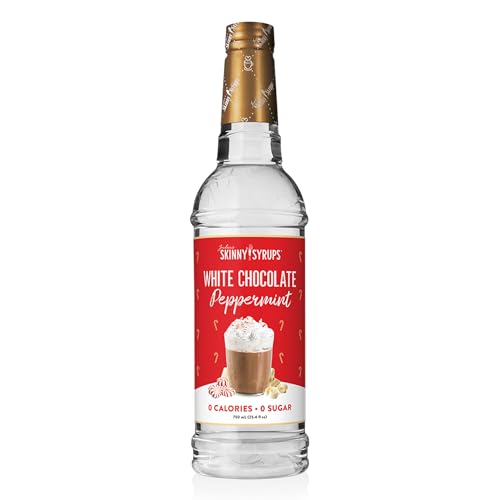 0850039524868 - JORDANS SKINNY SYRUPS SUGAR FREE HOLIDAY COFFEE SYRUP, WHITE CHOCOLATE PEPPERMINT FLAVOR DRINK MIX, ZERO CALORIE FLAVORING FOR CHAI LATTE, PROTEIN SHAKE, FOOD & MORE, KETO FRIENDLY, 25.4 FL OZ, 2 PK