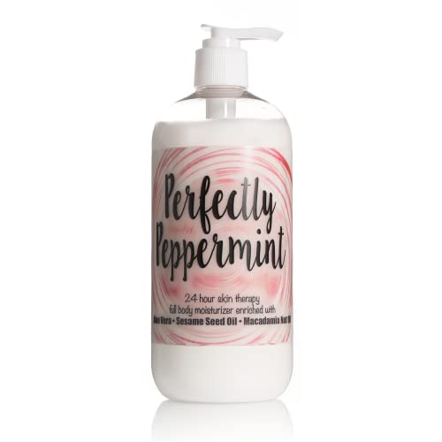 0850039559051 - THE LOTION COMPANY 24 HOUR SKIN THERAPY LOTION, PERFECTLY PEPPERMINT HOLIDAY WINTER SCENT, 16 FLUID OUNCE